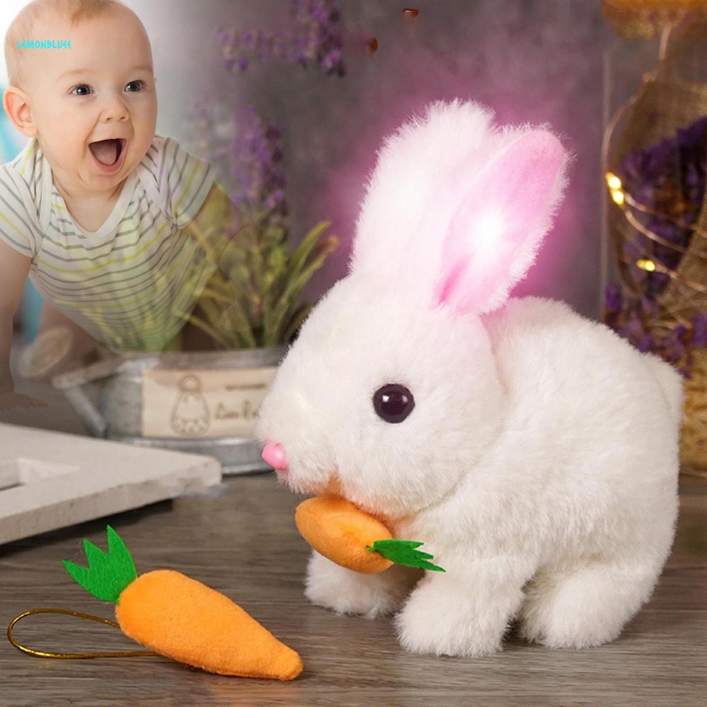 Interactive Electronic Pet Realistic Plush Bunny Toy Plush Robot Bunny ...