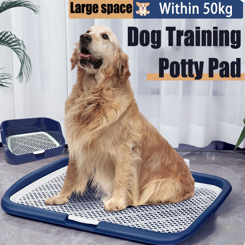 Large Dog Toilet Tray with Fence Wall Cover Dog Training Toilet Potty Pet Pee Urine Tray Puppy Toilet Train Pad Mat Shopee Singapore