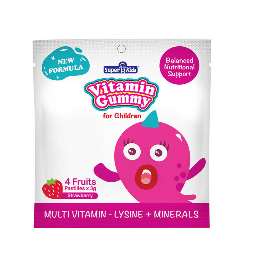 Superkids Vitamin Gummy Lysine+minerals+multivitamins Strawberry 