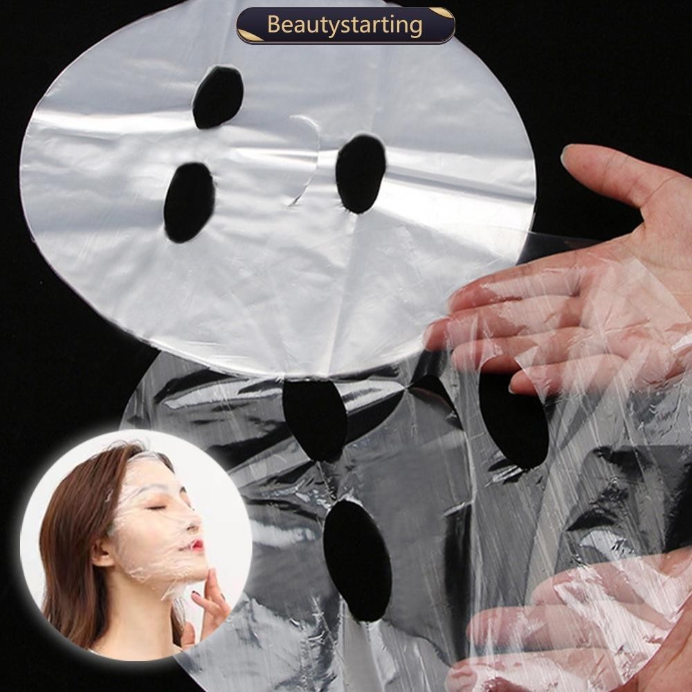 BEAUTYSTARTING Transparent Disposable Plastic Facial Mask Face Cleaner ...