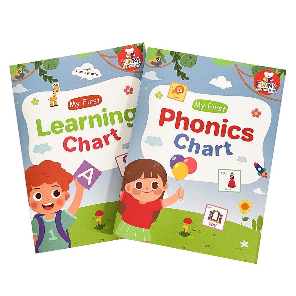 My First Learning Chart and Phonics Chart Set English Words Learning ...