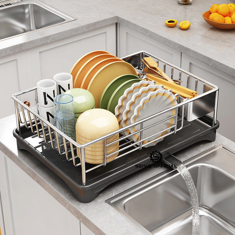 304 Stainless Steel Dish Drying Rack for Kitchen Counter, Rustproof ...