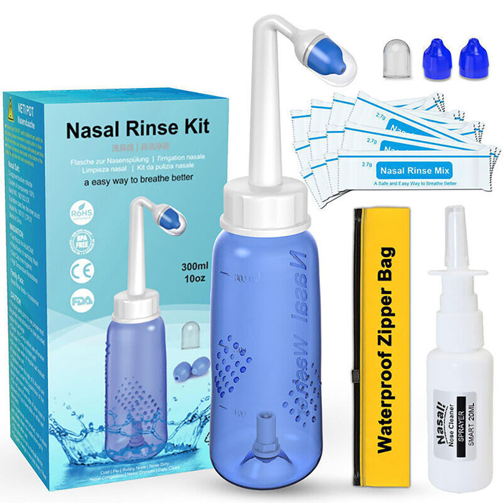 300ml Nose Wash System Sinus & Allergies Relief Nasal Pressure Rinse