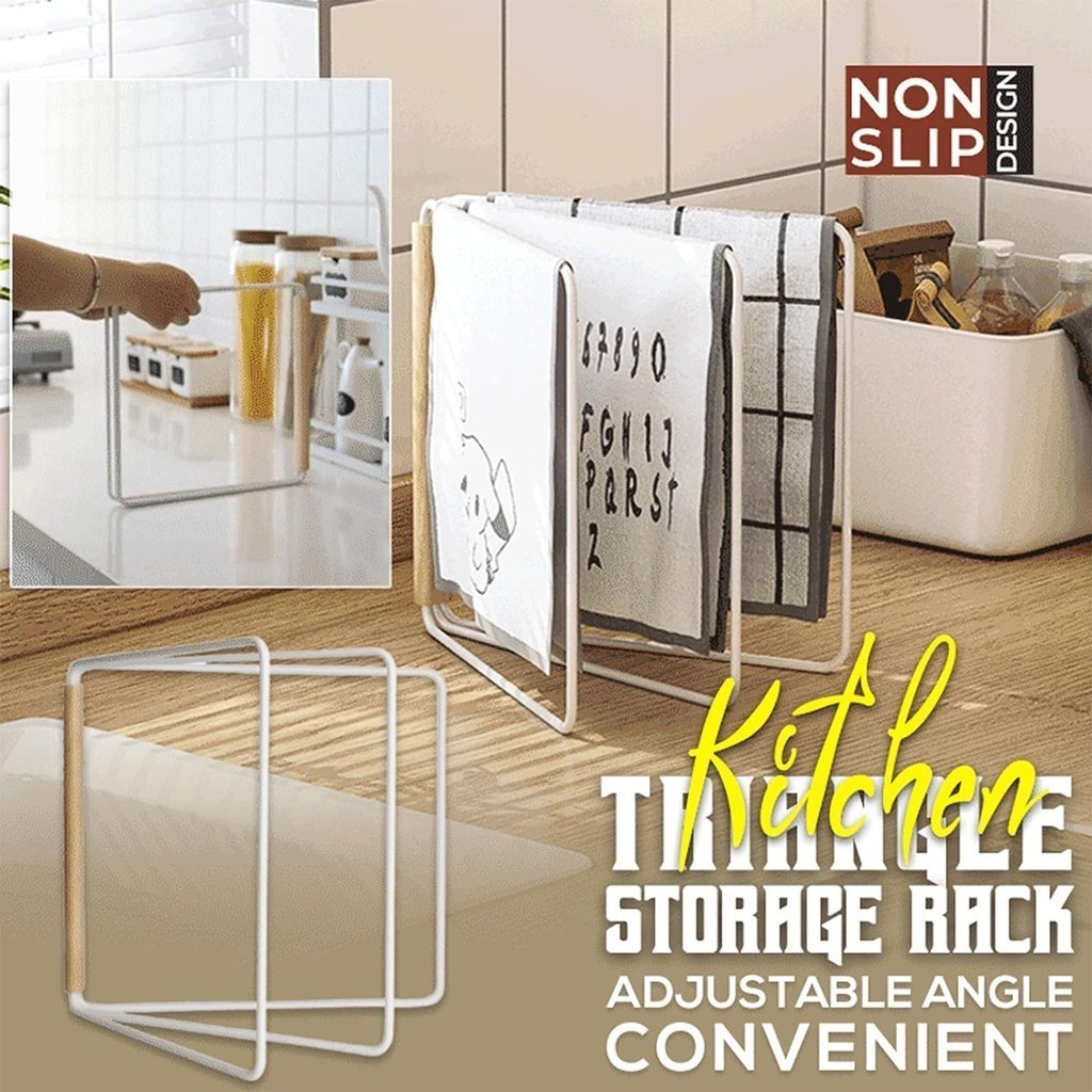Folding Countertop Dishcloth Drying Rack, 3 Arm Dish Folding Dishcloth ...