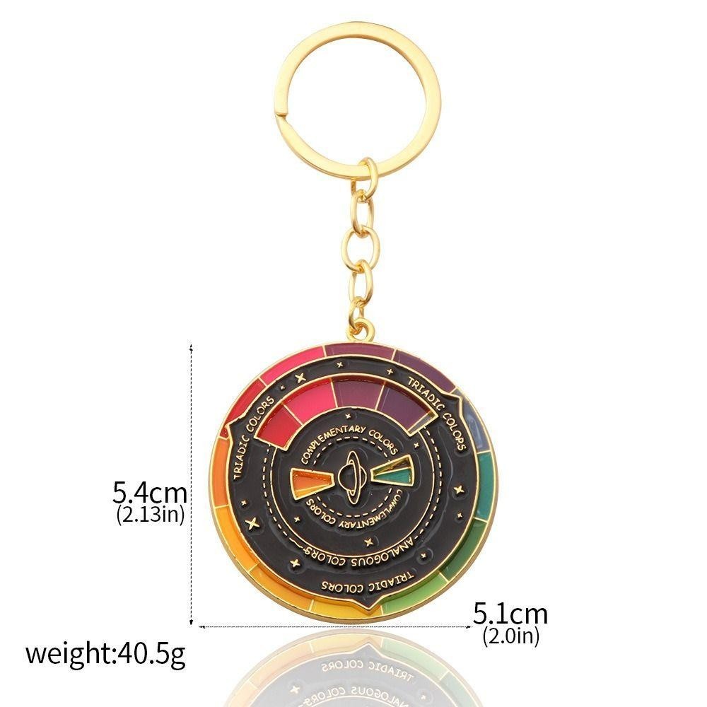 SA0HCR Spinning Color Compass Keychain, Palette Rotatable Color Wheel ...