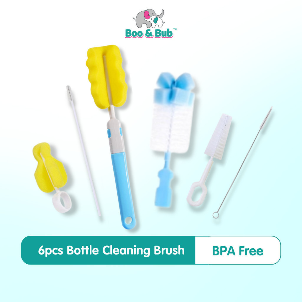 Babyhug Bottle & Nipple Cleaning Brushes - Pink