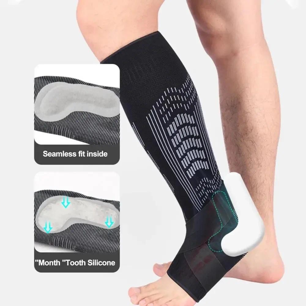 1Pair Compression Foot & Leg Sleeve for Plantar Fasciitis,Achilles ...