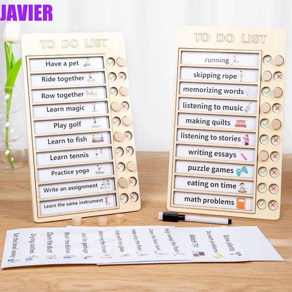 JAVIER Daily Task Planning Board, Detachable Montessori Kids Checklist ...