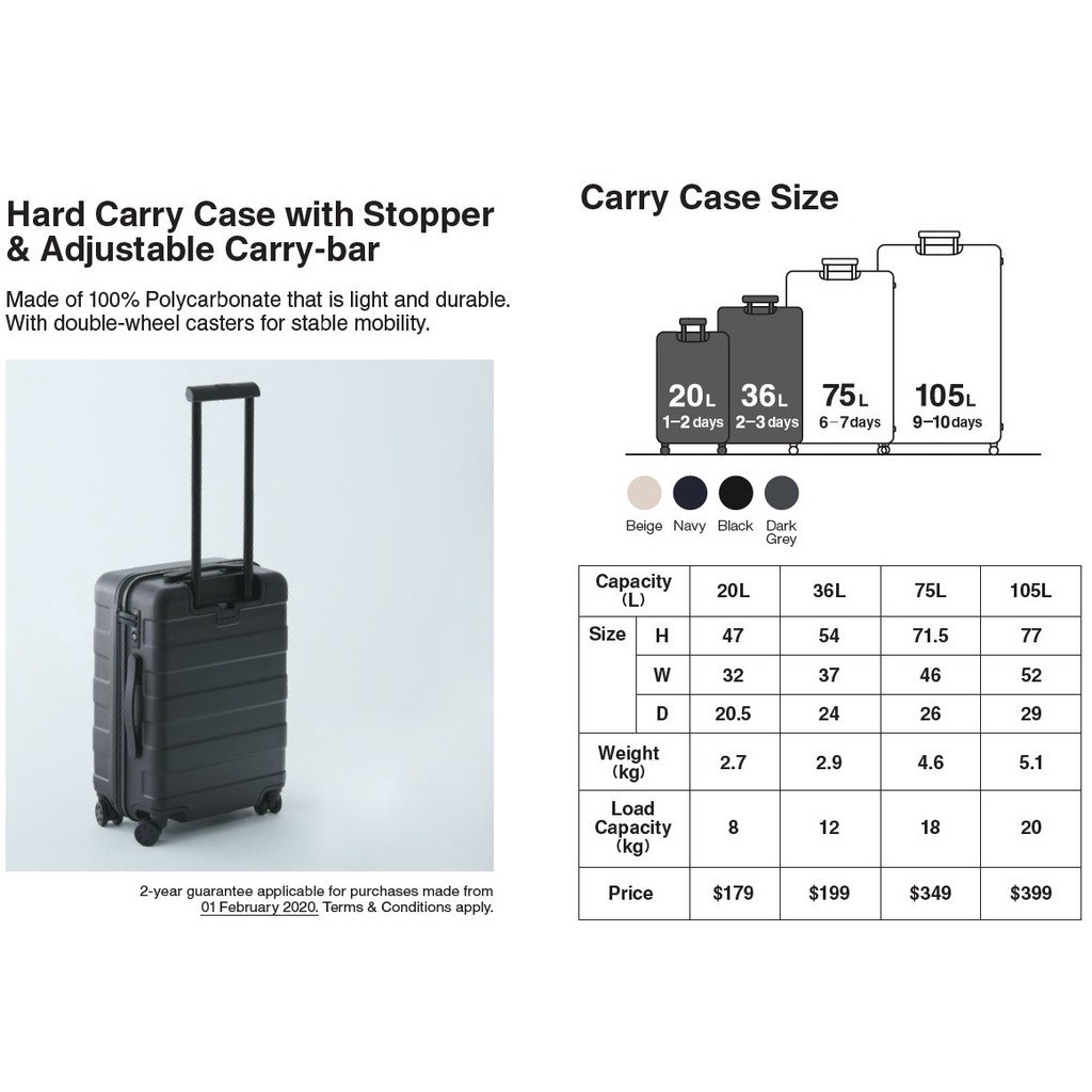 Muji cheap luggage philippines