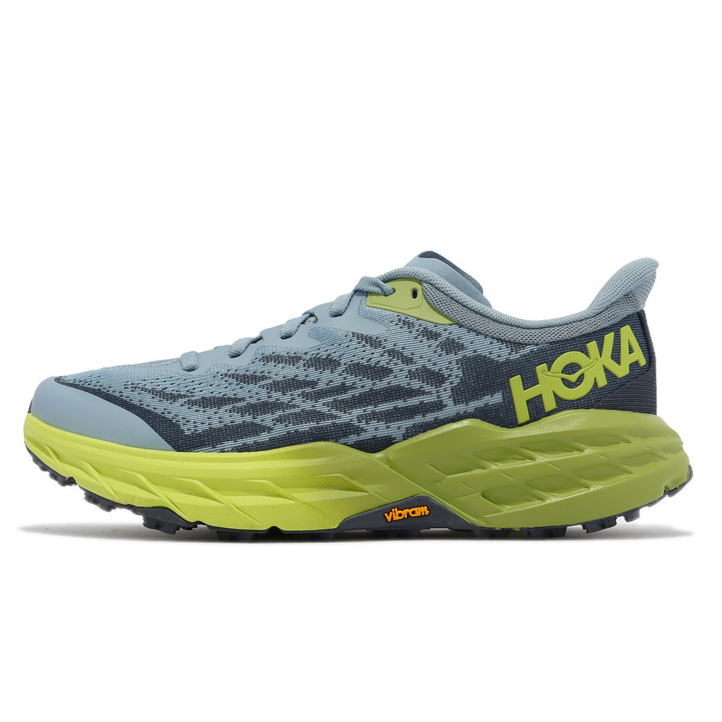 Hoka Cross Country Running Shoes Speedgoat 5 2E Wide Last Gray Blue ...