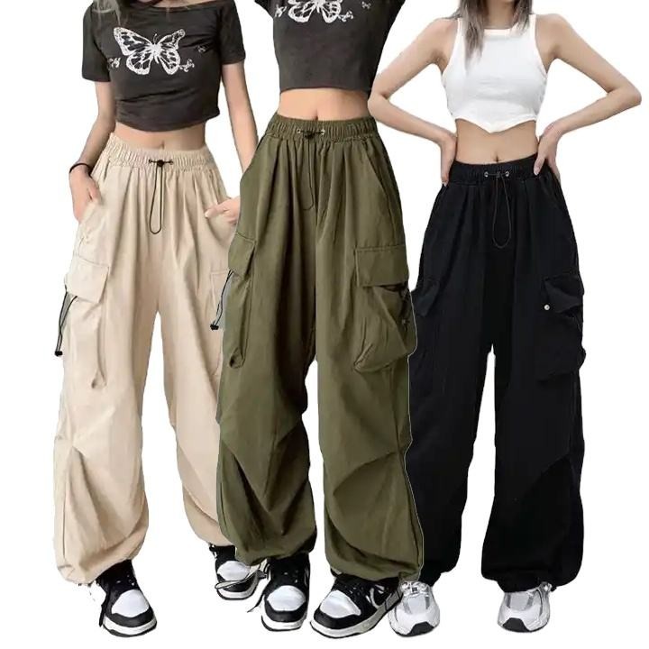 There Are 4 Colors In Total. High-waisted Pants. Women's Cargo Pants ...