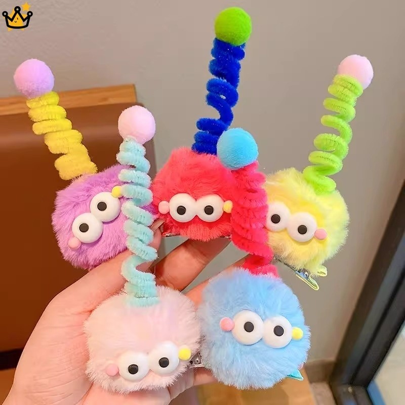 Big-eyes Hair Clip Cute Plush Bangs Duckbill Hairpin Funny Hair ...