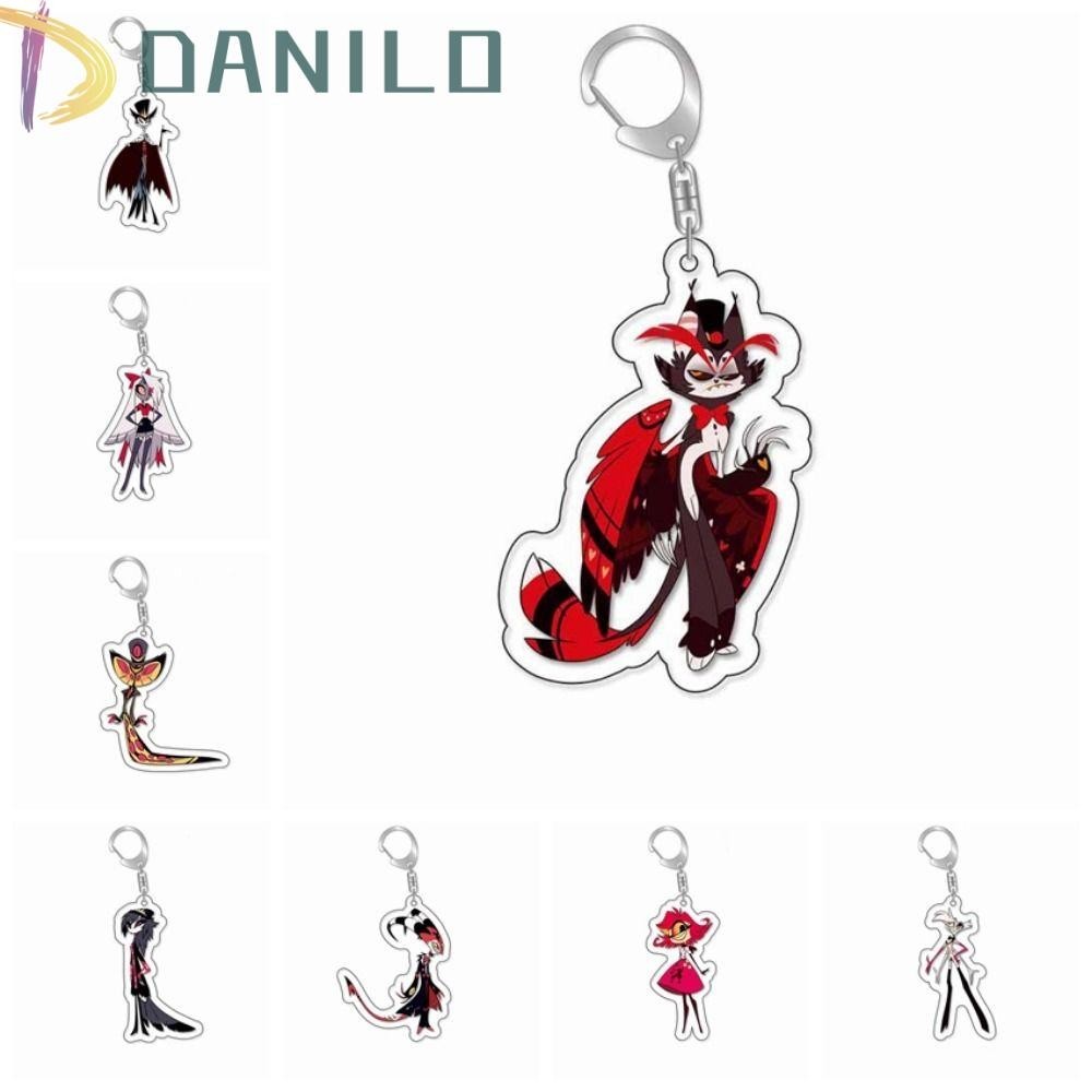 DANILO1 Hazbin Hotel Keyring, Alastor Charlotte Morningstar Hazbin ...