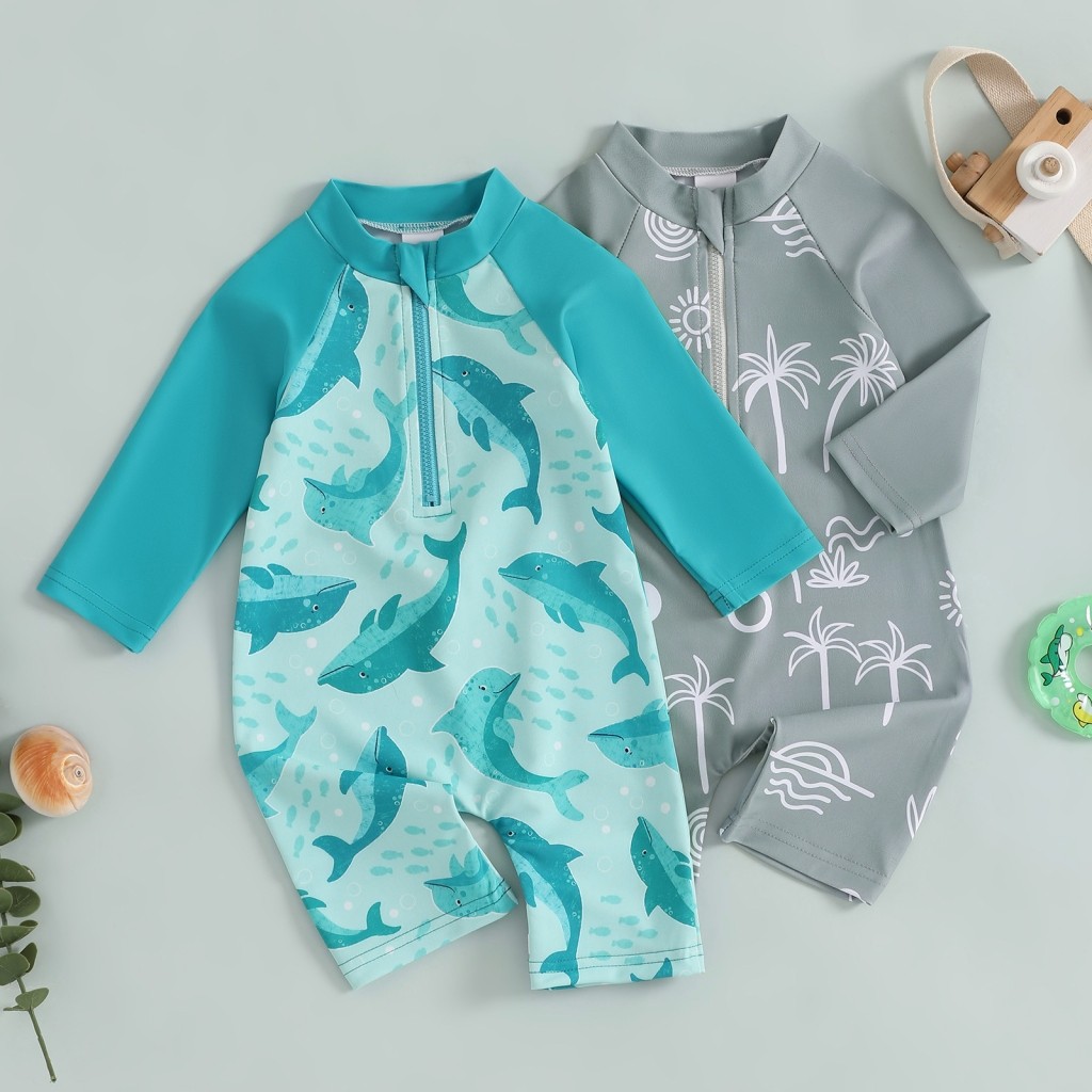 //-0-3years Baby Boy Girl Rash Guard Swimsuit Animal/Floral/Tree Print ...
