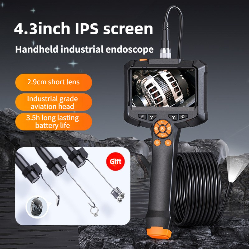 4.3-inch IPS Screen Handheld Industrial Endoscope Portable High ...