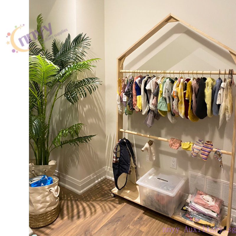 Pet Clothes Rack Bedroom Cat Clothes Rack Double Layer Baby Clothes ...