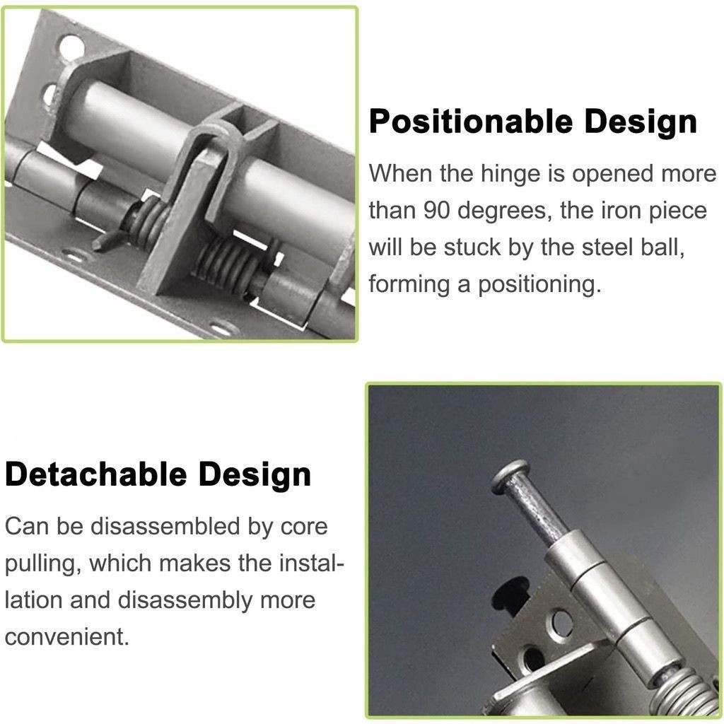 3 IN 1 Automatic Self Closing Door Spring Hinge Heavy Duty Engsel 90 ...