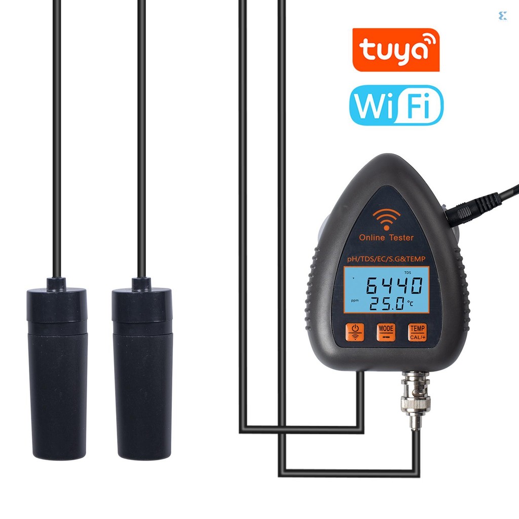 Tuya WiFi Wasserqualitätstester 5in1 - PH EC Salz Temperatur Monitor