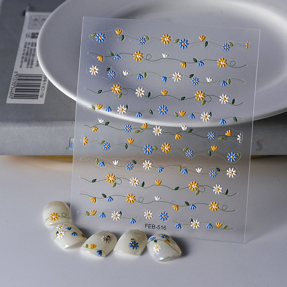 [Meow.Sensei]NewinsWind Manicure Adhesive Backing Stickers Simple Mini ...