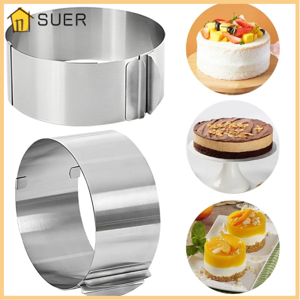 SUER Cake Mousse Mould, 6 to 12 Inch Stainless Steel Cake Ring