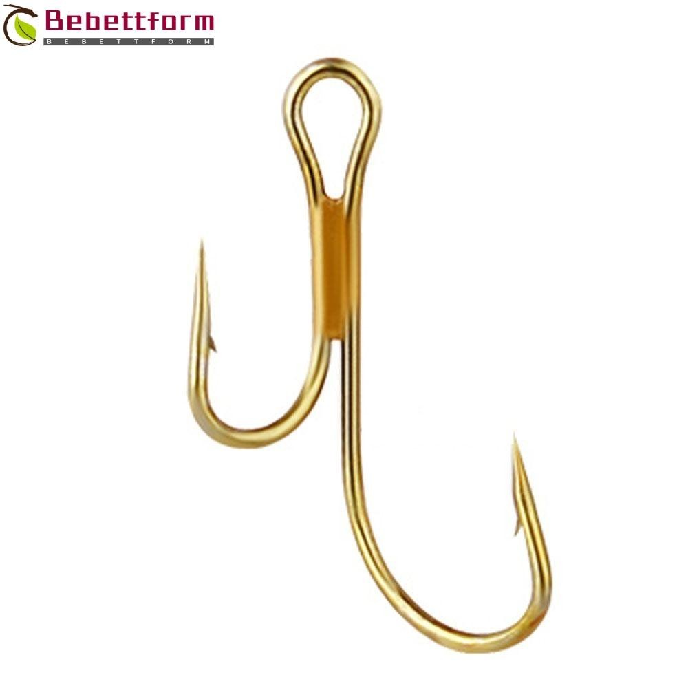 BEBETTFORM 20pcs Double Fishing Hook, Anti Slip Golden Anchor Fishhook ...