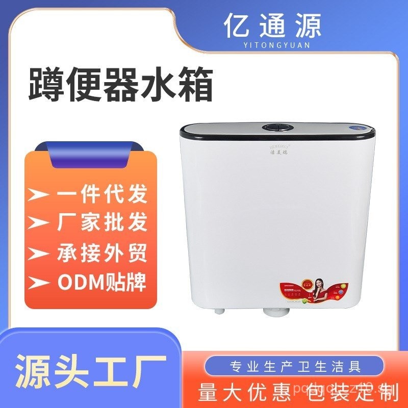 One-Button Squat Toilet Water Tank Toilet Dual Button Silent Thickened ...