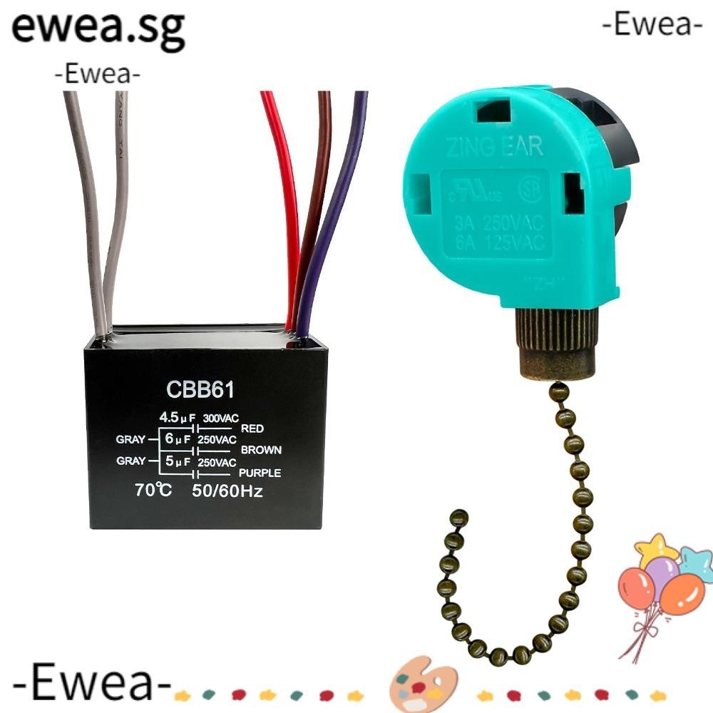 EWEA 2pcs Ceiling Fan Pull Chain Switch, Copper Green 3 Speed Fan ...