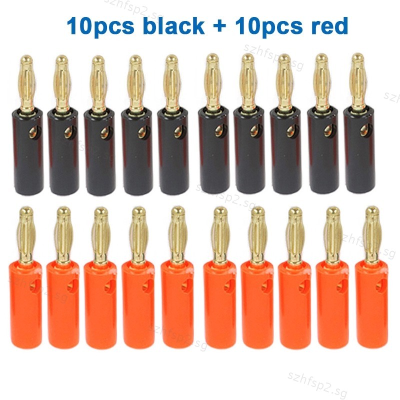 100-Pack Gold Plated Banana Plug Connectors For Speaker Wire - 4mm Audio Adapters 3 thumbnail image