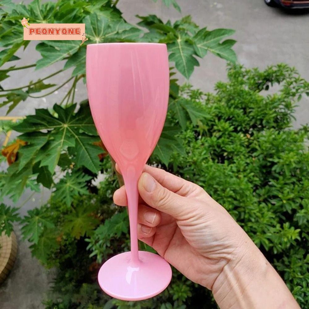 PEONYTWO Champagne Flutes Glasse, Dishwasher-safe Acrylic Plastic Wine ...