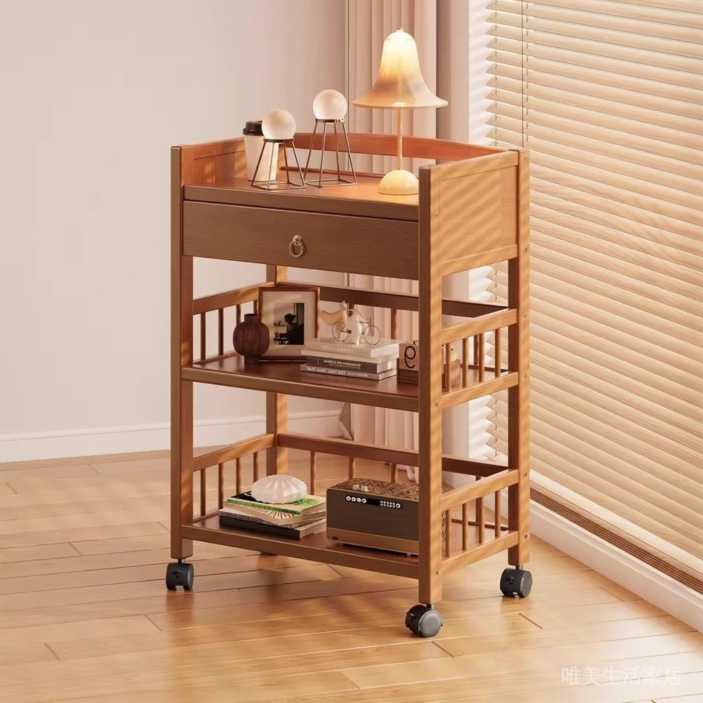 Snack Rack Small Cart with Wheels Simple Storage Cabinet Multi-layer ...