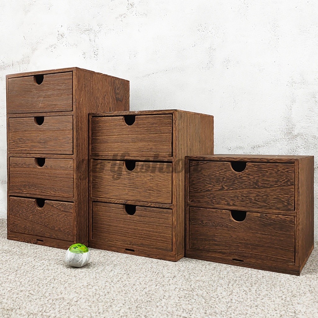 [48H Shipping]Rustic Chest Drawers Wooden Storage Organizer Small ...