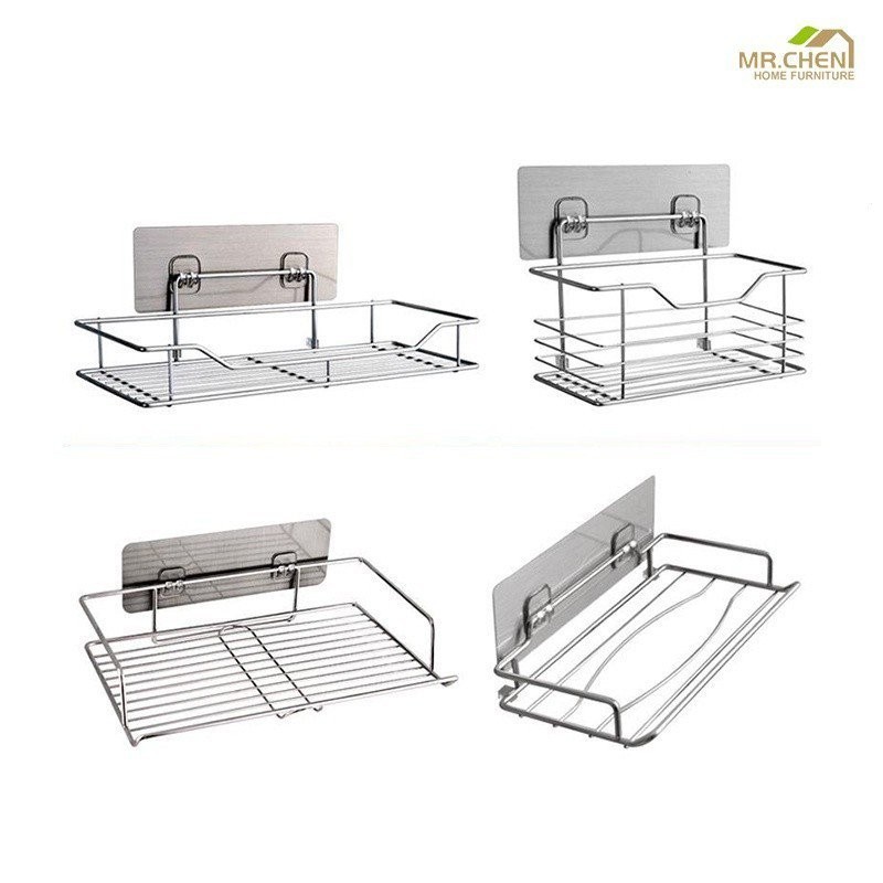 LHSG Stainless Steel Bathroom Rack Shelf Toilet Storage Rack Bathroom ...
