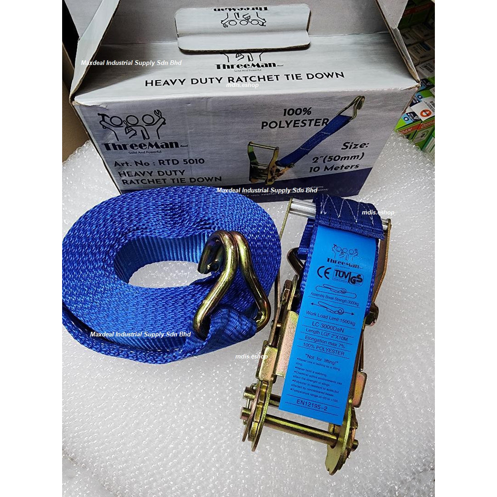 Heavy Duty Ratchet Tie Down Straps Cargo Lashing Belt 5Ton 2” X 10 ...