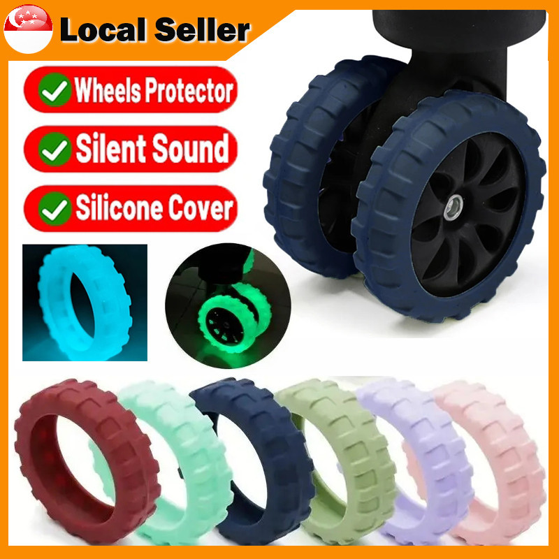 Waterproof Silicone Suitcase Wheel Protection Case Silent Sound Travel ...