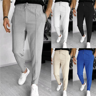 High Waist Ankle Tie Pants, Pure Color 2 Pockets Leisure Elastic