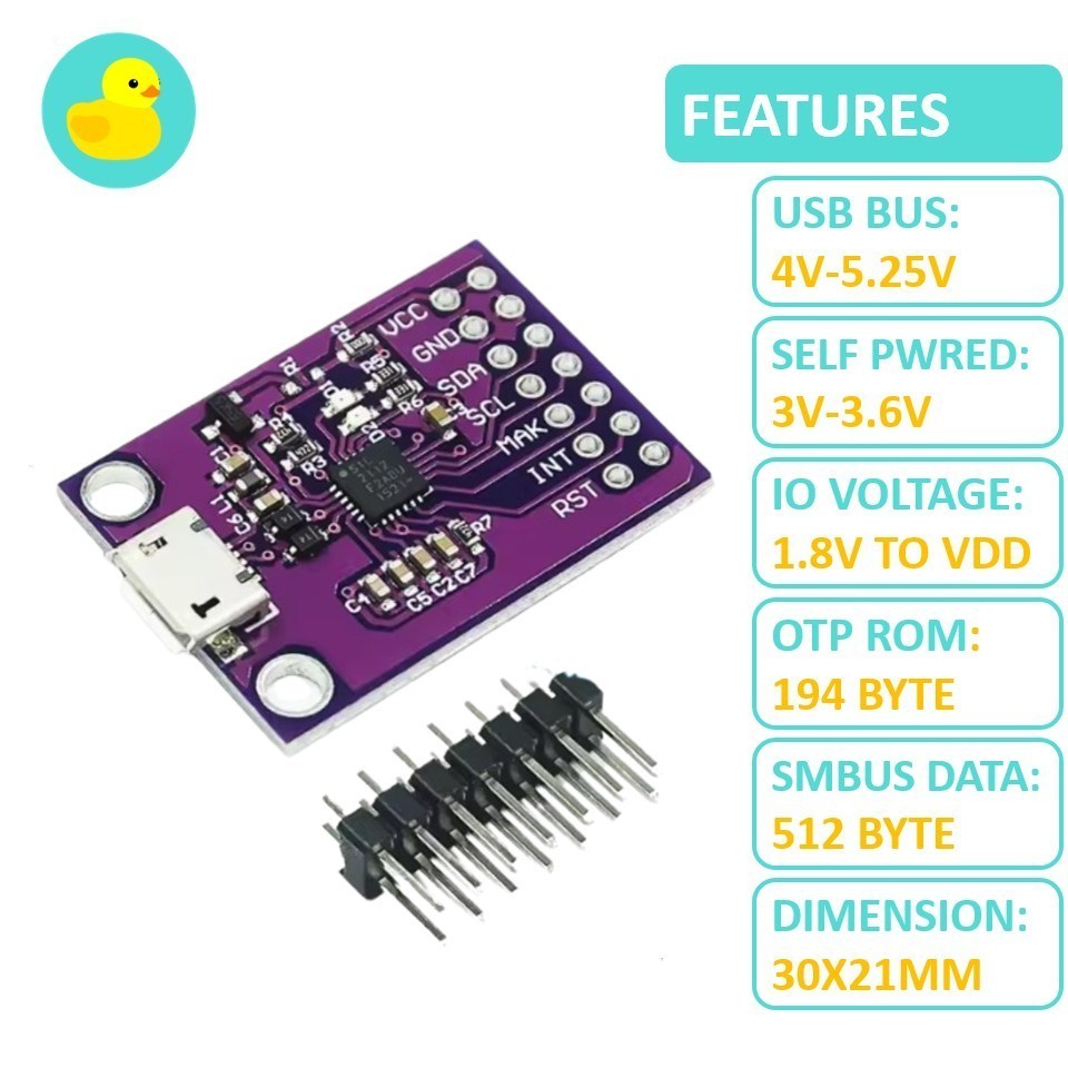 CP2112 USB To SMBus I2C Interface Converter Module | Shopee Singapore