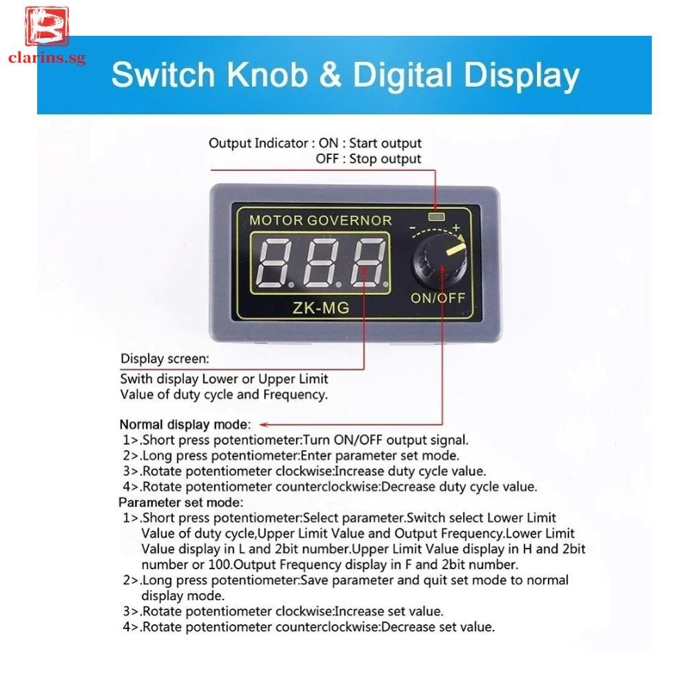 [clarins Sg] Dc Motor Controller Dc 5 30v 5a Motor Governor Regulator