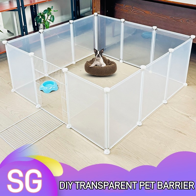 7/9/11PCS Pet Fence Transparent Dog Kennel Dog Cage Cat Fence Rabbit ...