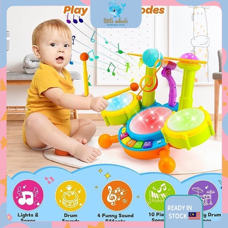 Montessori Toys For Year Old Kids Drum Set Musical Toys For