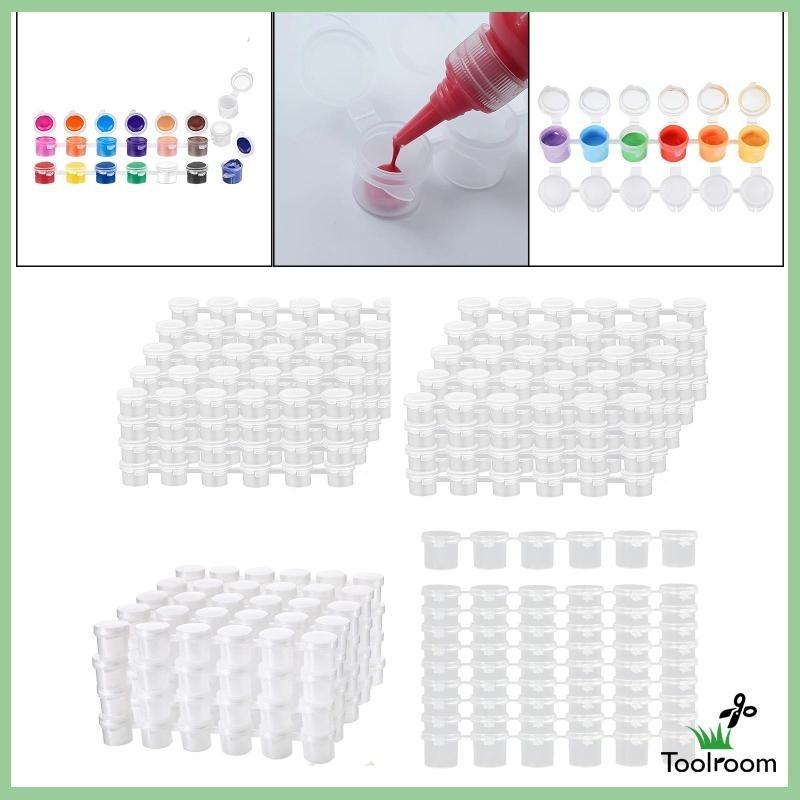 [ Empty Paint Pots Strips Acrylic Paint Storage Containers Kids ...