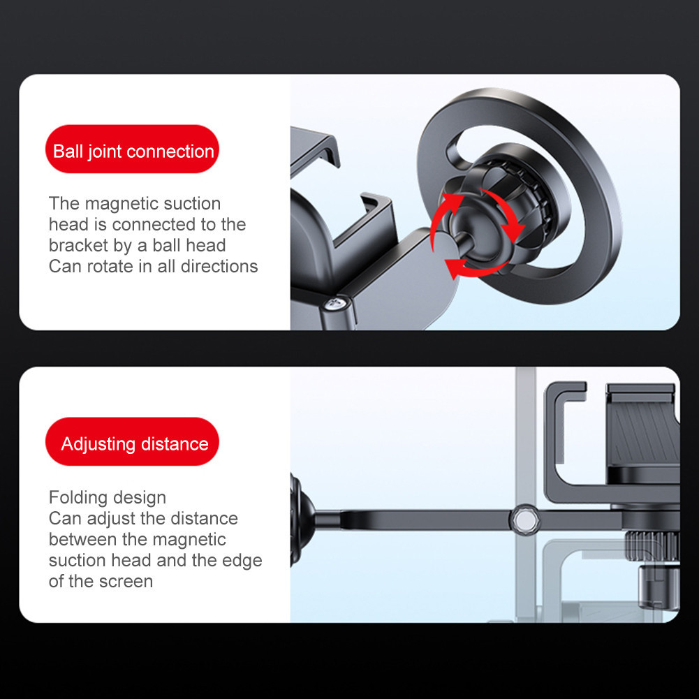 Magnetic Magnet Mount GPS Support 360 Rotate Alloy Car Cell Phone ...