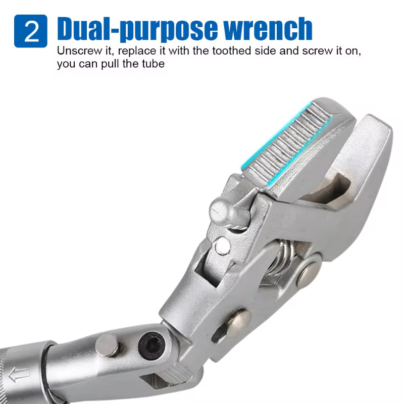 【SG Seller】5 IN 1 Wrench/ Adjustable Ratchet wrench/180 Degrees ...
