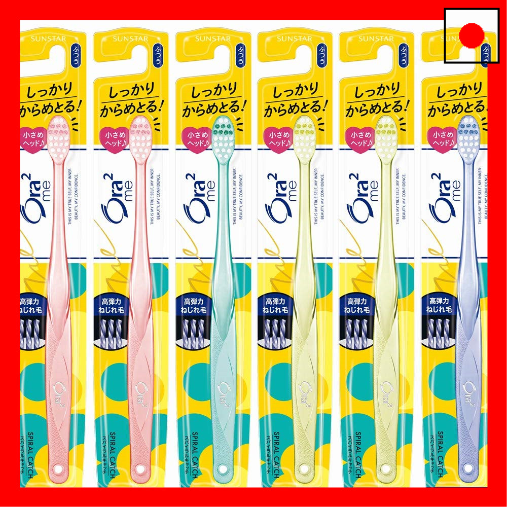 Ora2 Me Toothbrush Spiral Catch [Compact Head Normal] 6 Pack Bulk ...
