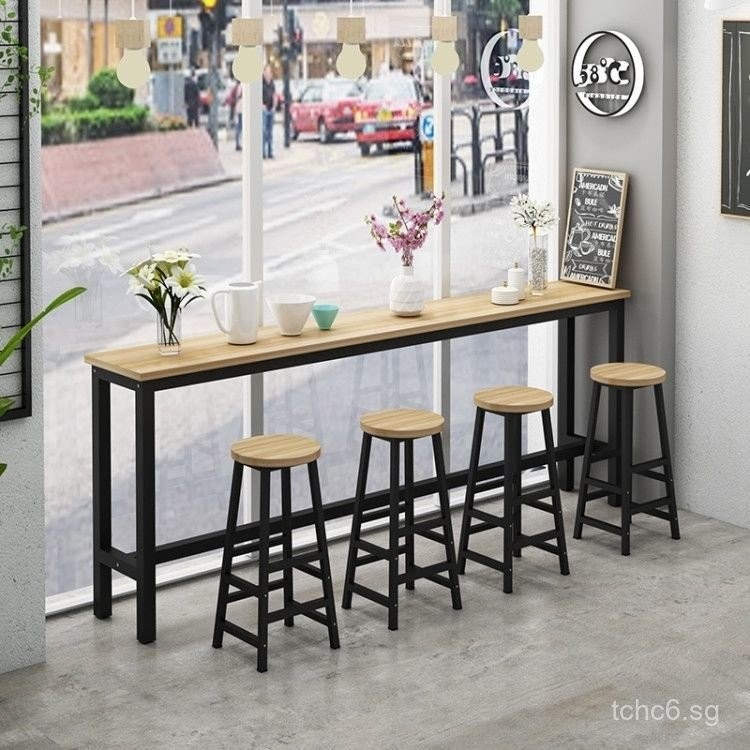Wall-Mounted Bar Table Slim Long Table Dining Table Milk Tea Shop Table ...