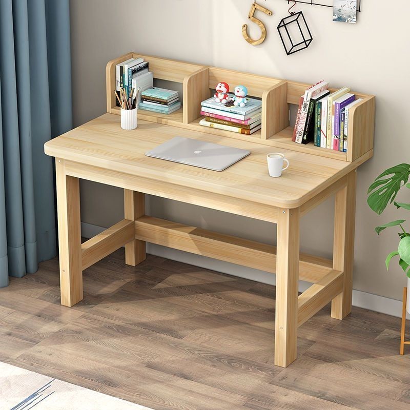 Study Table Netroots With One Solid Wood Bookshelf 100/120cm Bedroom ...