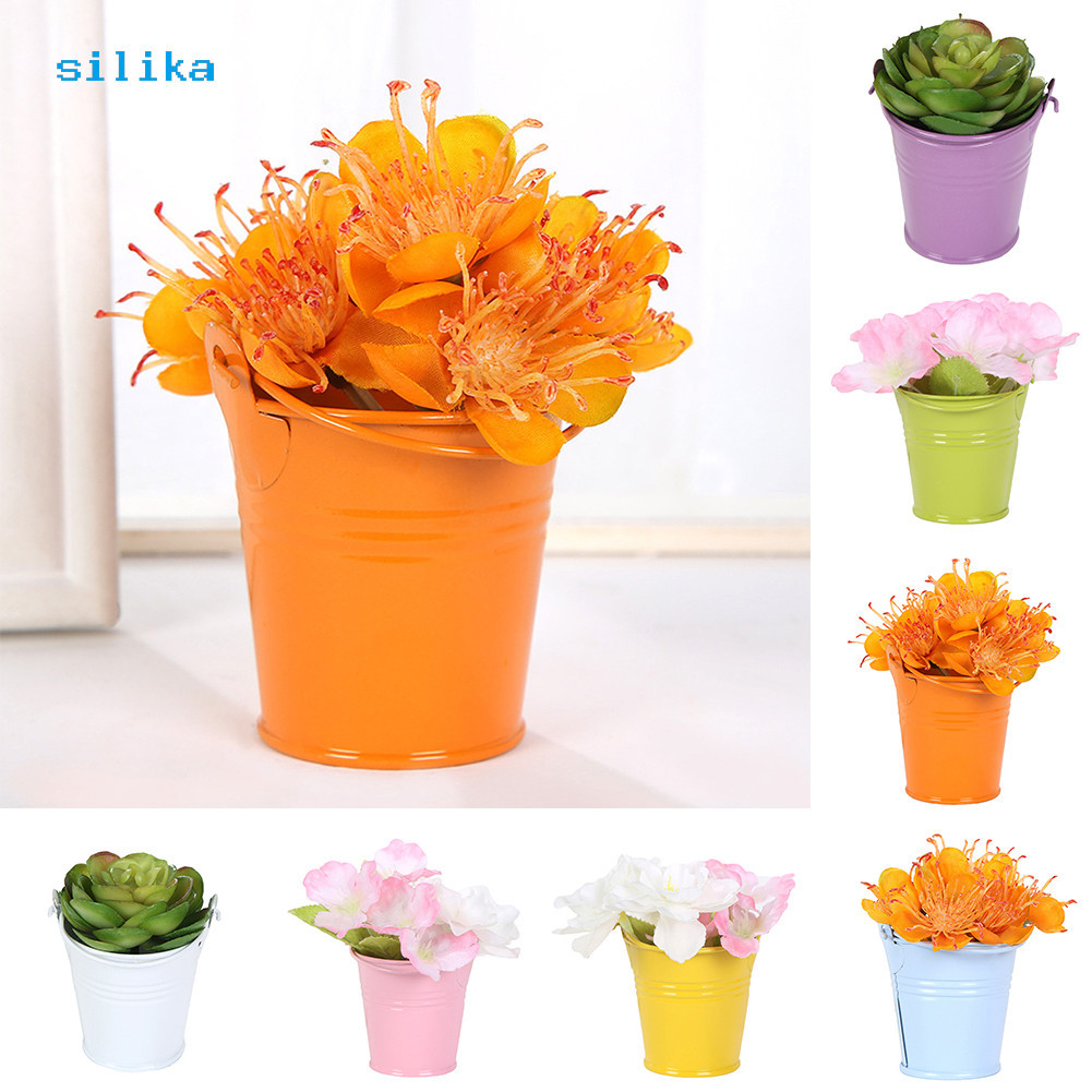 [SILI]Cute Mini Solid Color Pail Bucket Wedding Party Candy Favours ...