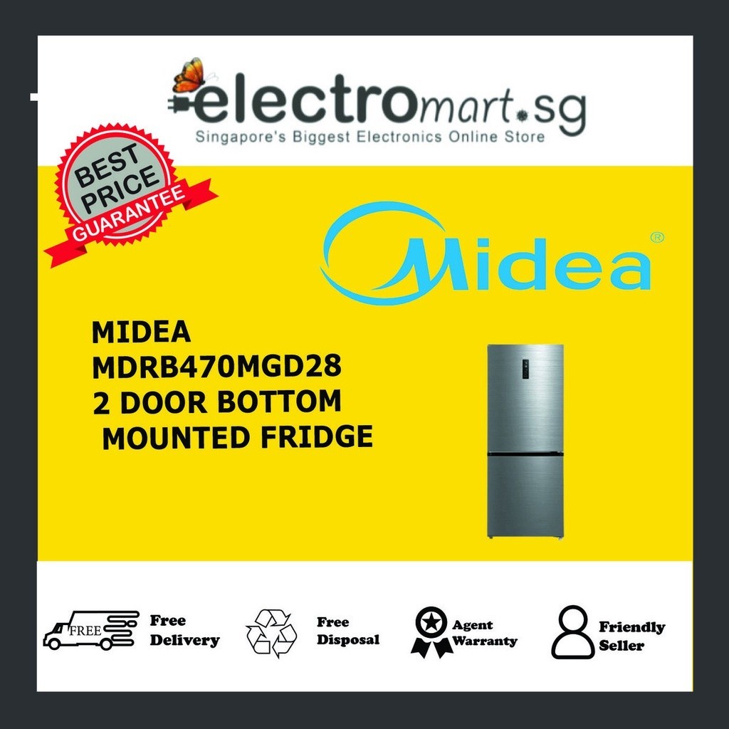 Midea MDRB470MGD28 320L Bottom Mounted 2-Door Refrigerator | Shopee ...
