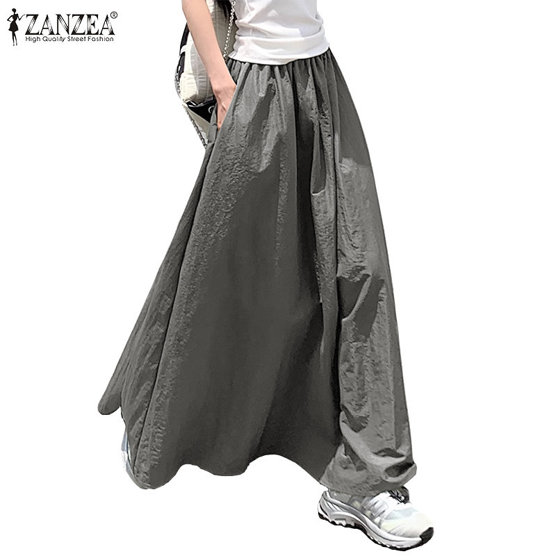 ZANZEA Women Korean Street Fashion Elastic Waist With Pockets