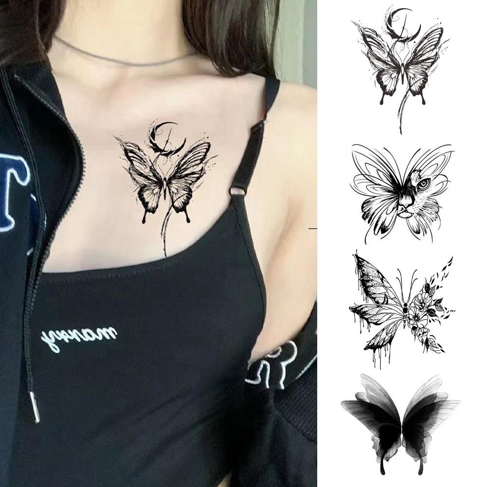 Butterfly Tattoo Stickers Waterproof Permanent 15 Days Realistic Effect  Anti Wear Temporary Butterfly Rose Flower Words Cute Anime Tatto Tatoo For  Women Men | Shopee Singapore