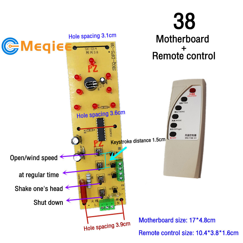 Main board+remote control universal remote control fan junction box ...